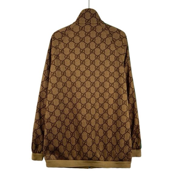 IM0229 Gucci color-blocking striped logo jacquard full print stand collar zipper - Picture 2 of 8